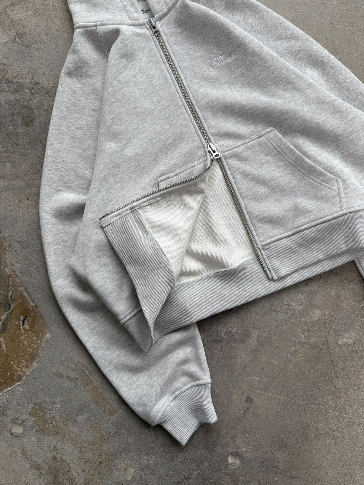 Boxy Raglan Zip Hoodie