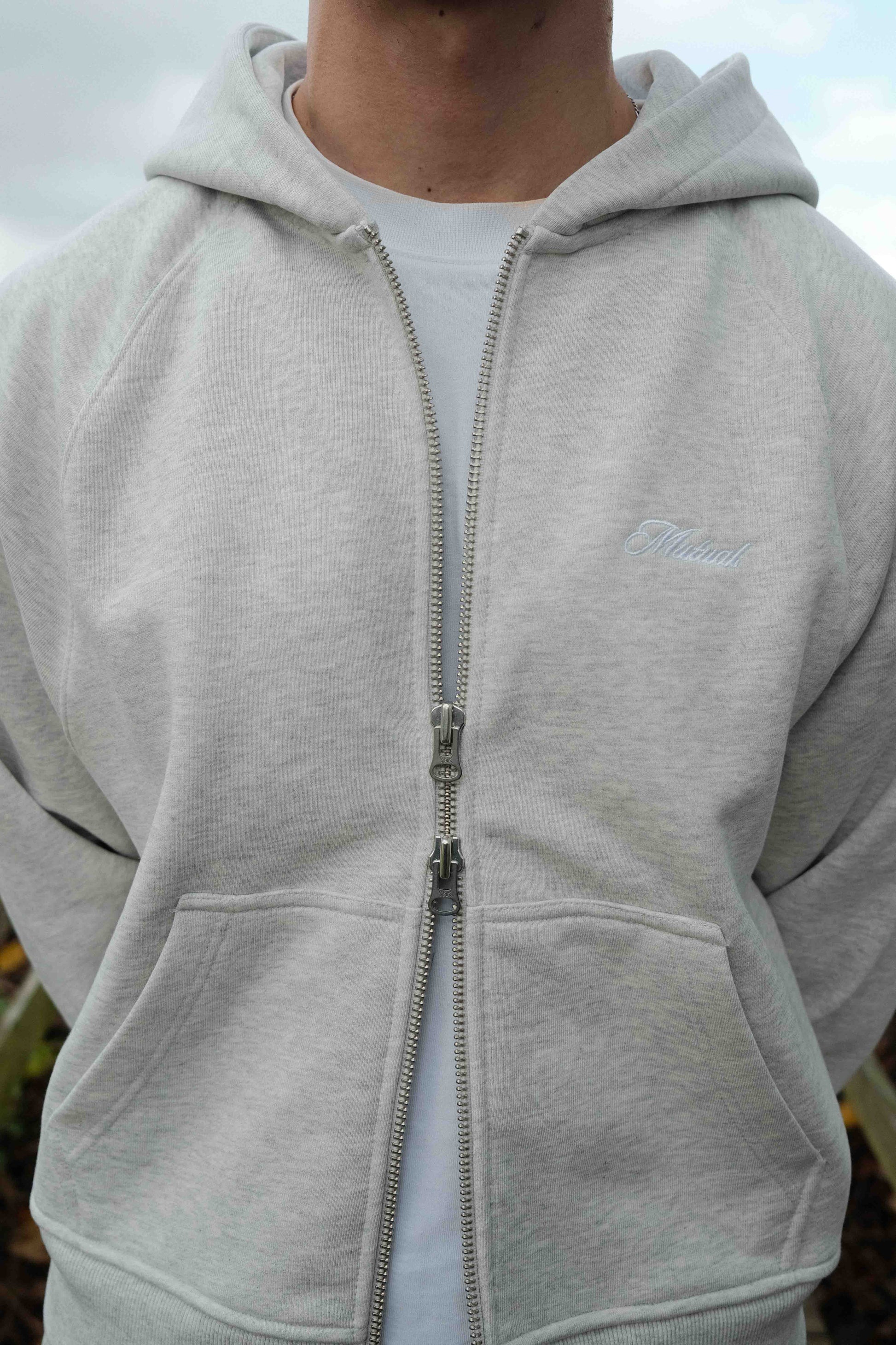 Boxy Raglan Zip Hoodie