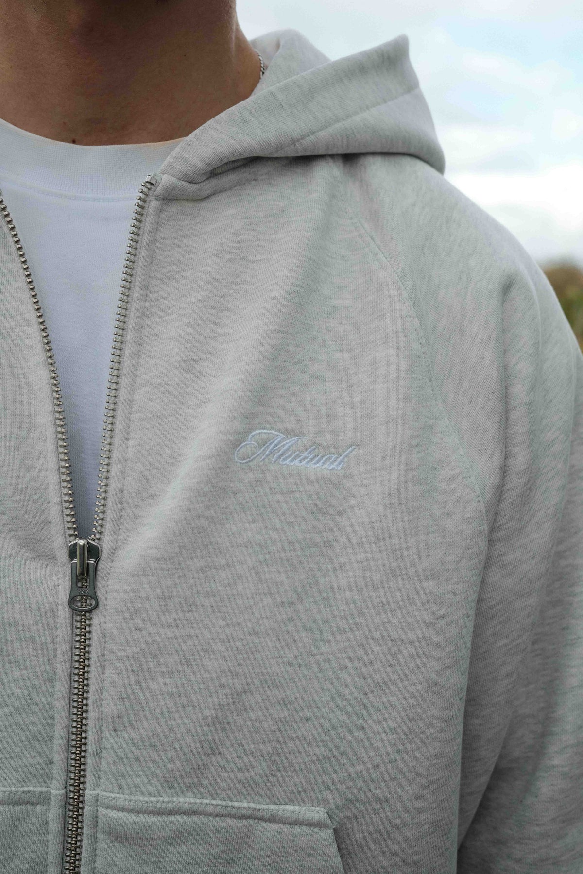 Boxy Raglan Zip Hoodie