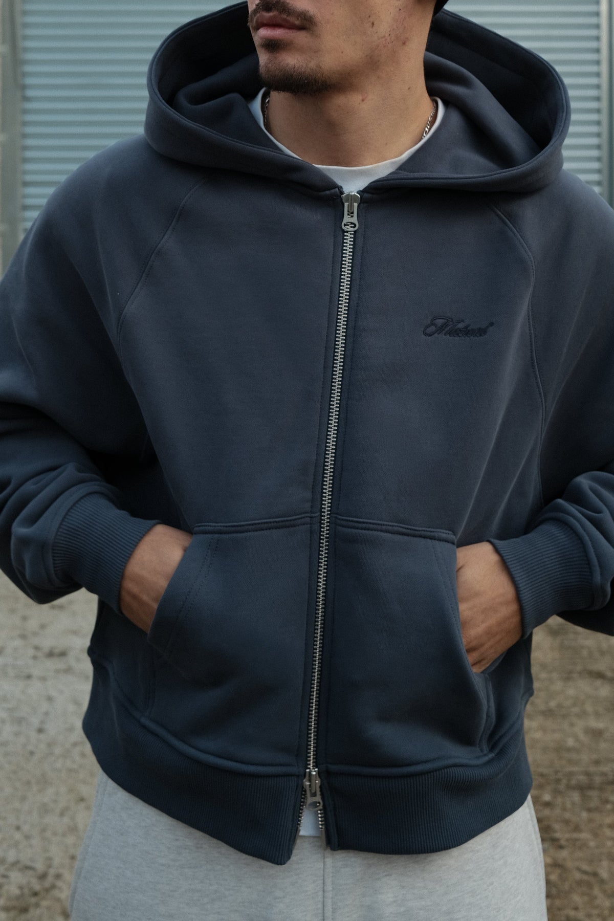Boxy Raglan Zip Hoodie