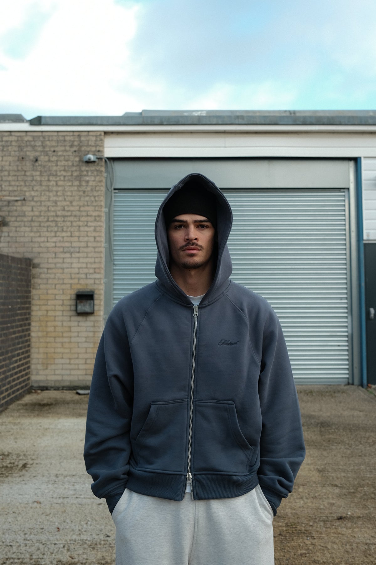 Boxy Raglan Zip Hoodie