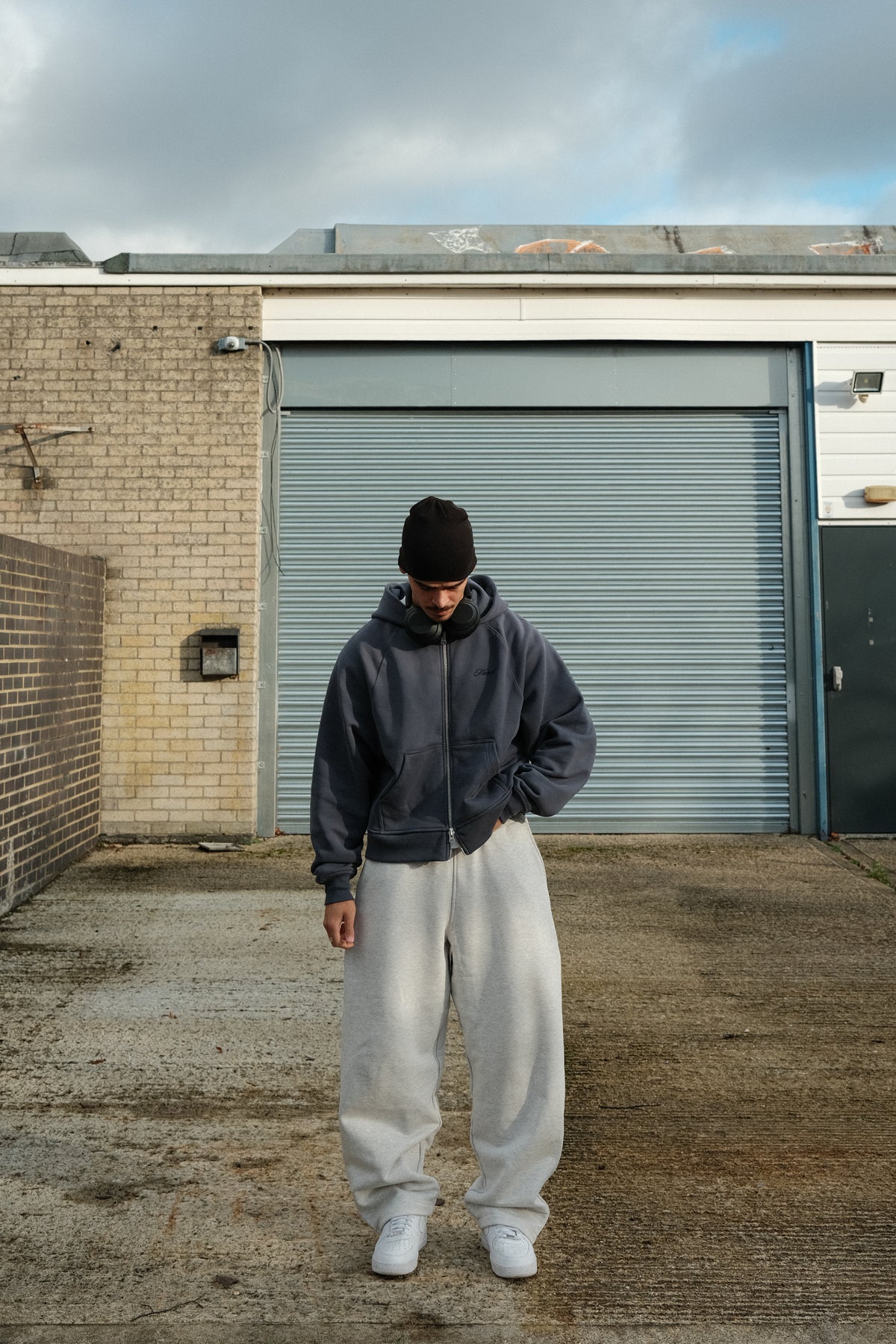 Boxy Raglan Zip Hoodie