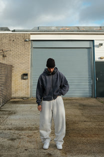 Boxy Raglan Zip Hoodie