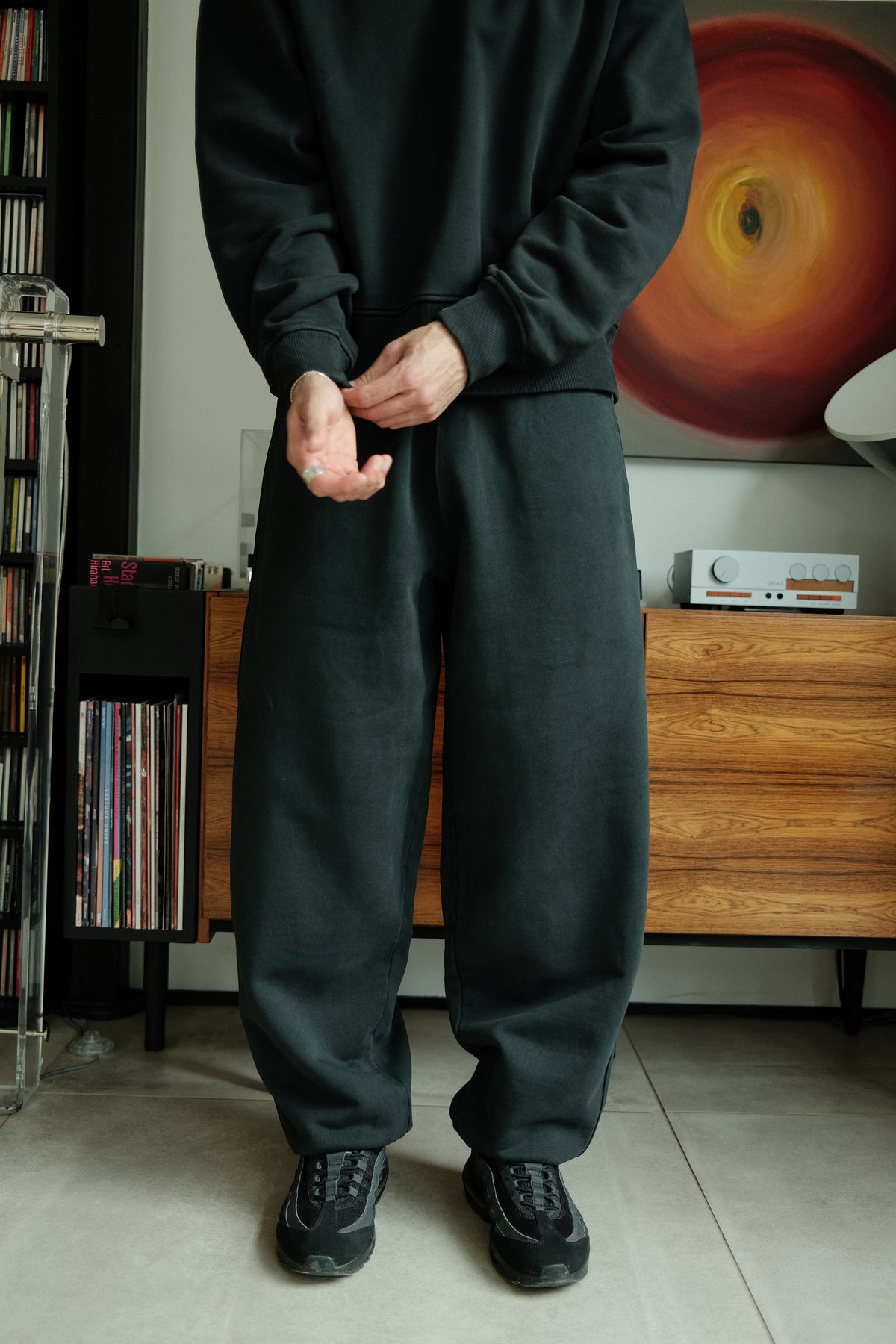 Wide Leg Cuffed Sweatpants