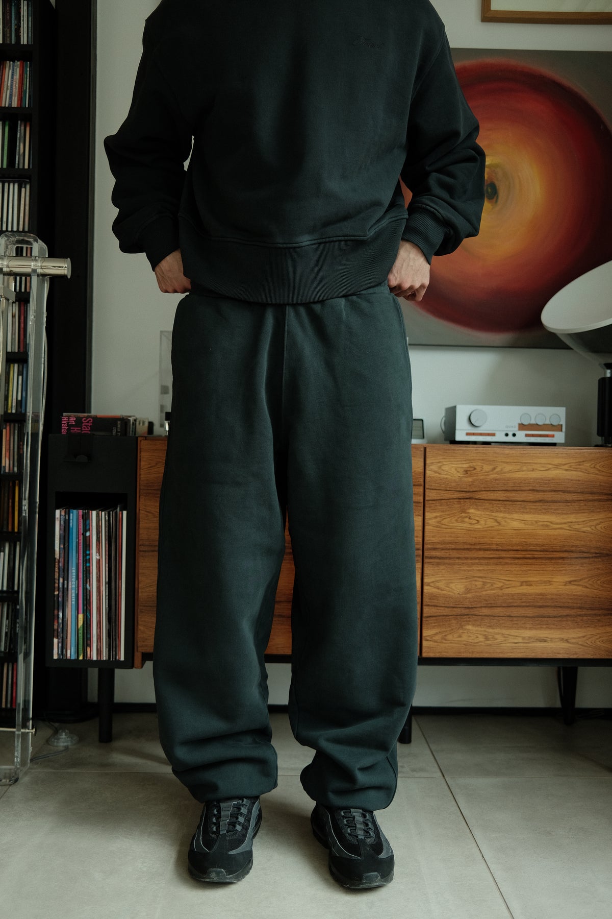 Wide Leg Cuffed Sweatpants