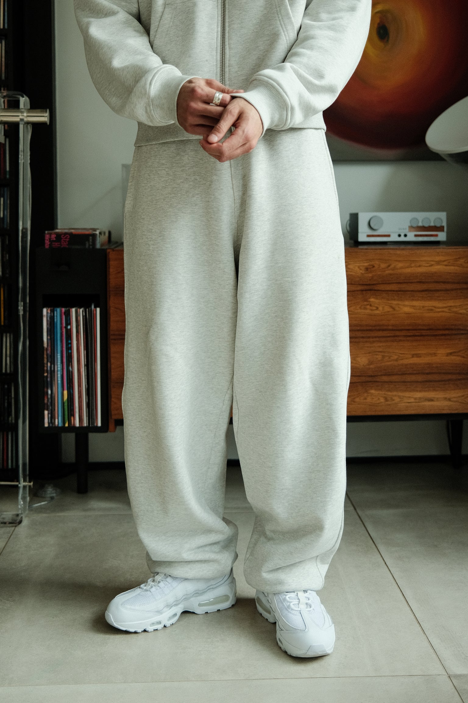 Wide Leg Cuffed Sweatpants