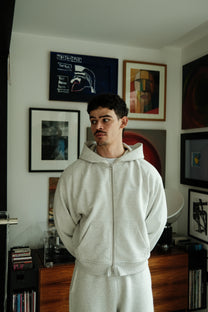 Boxy Raglan Zip Hoodie