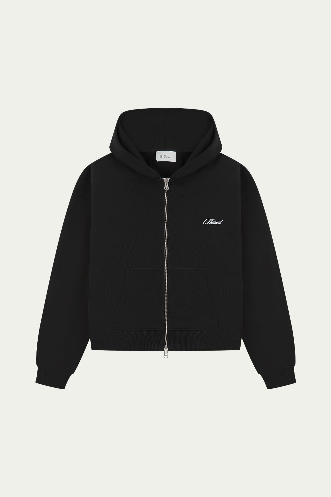 Boxy Zip Hoodie | Black – Mutual Differences