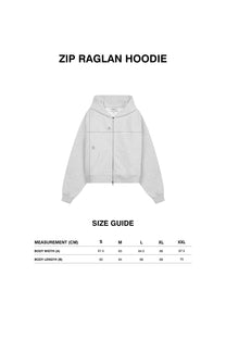 Boxy Raglan Zip Hoodie