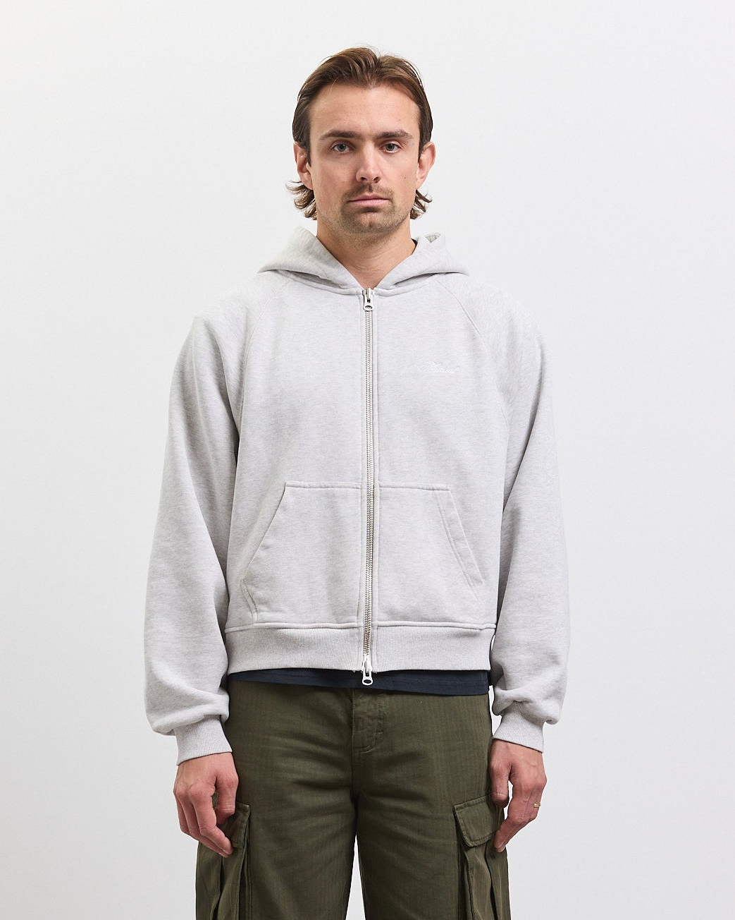 Boxy Raglan Zip Hoodie