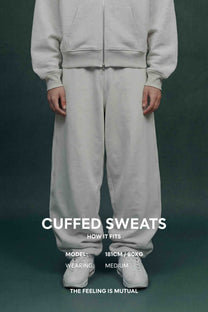 Wide Leg Cuffed Sweatpants