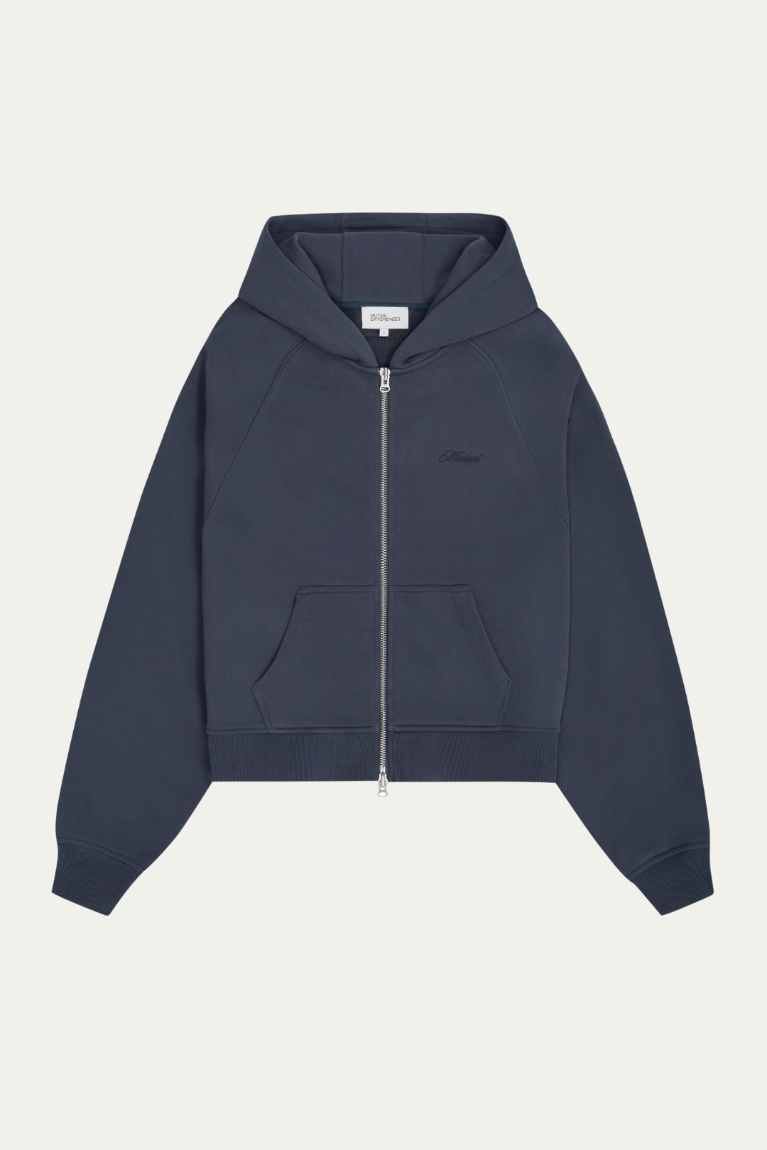 Boxy Raglan Zip Hoodie