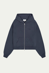Boxy Raglan Zip Hoodie